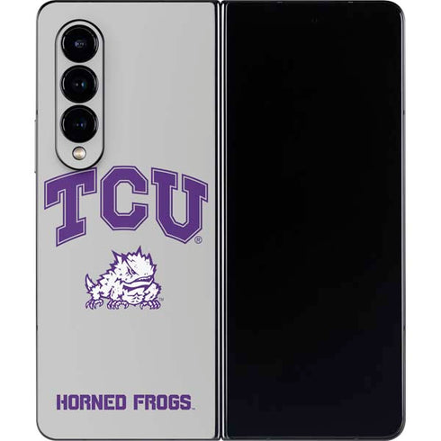 Texas Christian University Horned Frogs Logo Print Galaxy Z Fold4 5G Skin